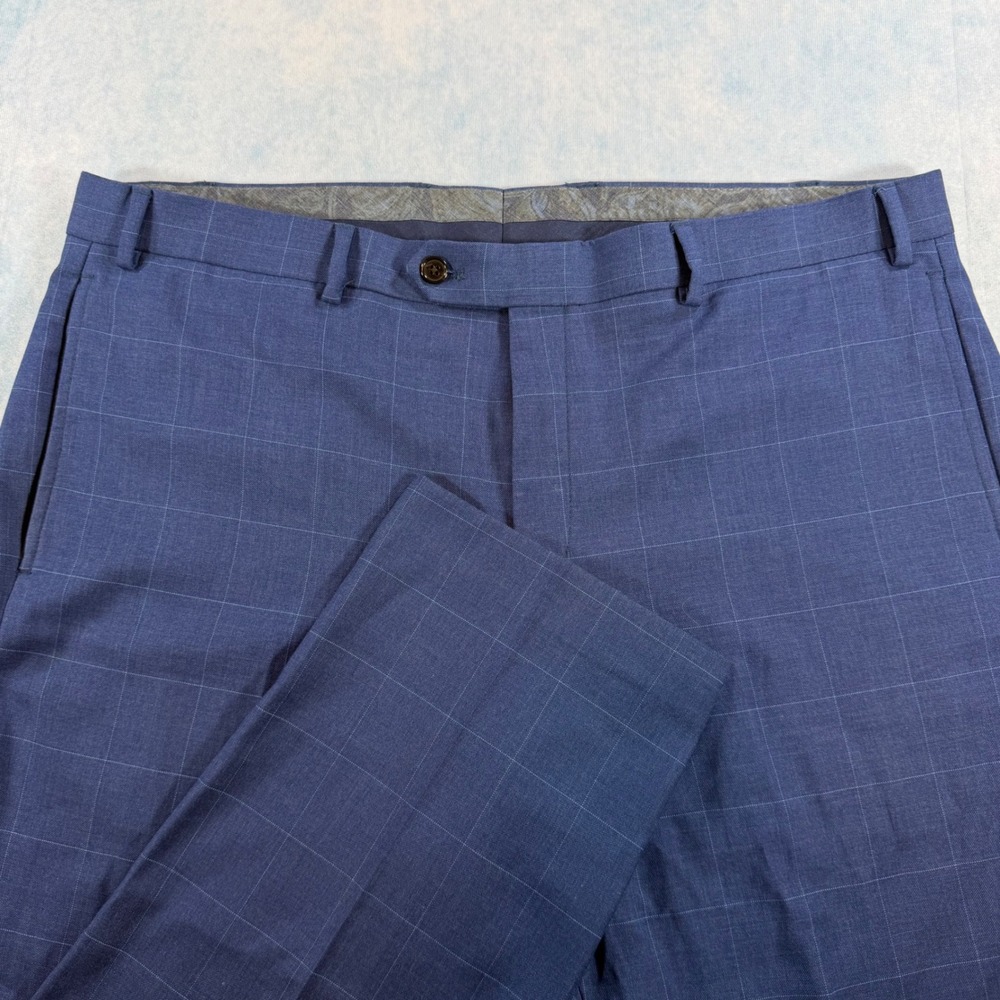 Lauren Ralph Lauren Dress Pants Mens 38x30 Blue Excellent Windowpane Plaid